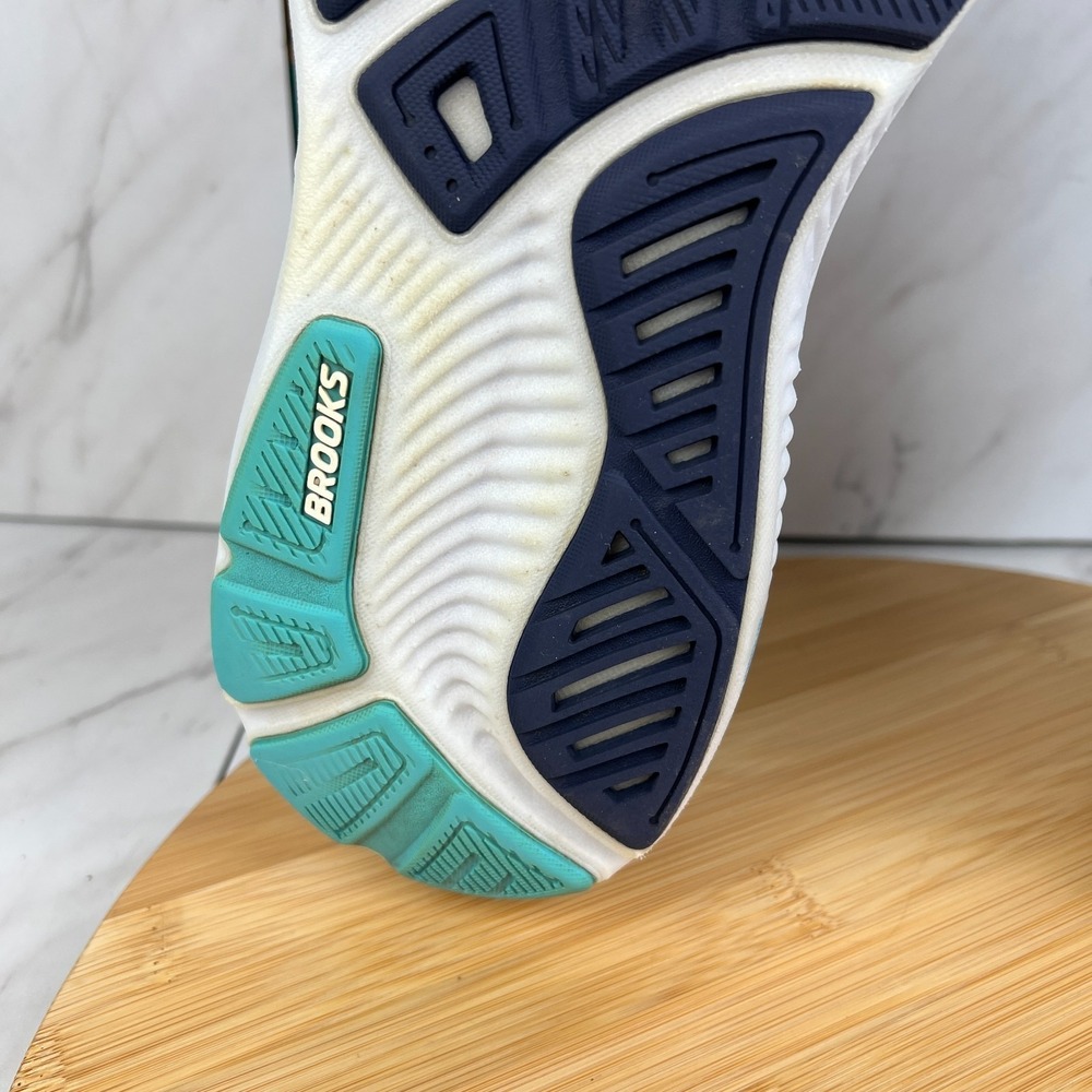 Brooks Ghost 17 Womens Size 10.5 Navy Turquoise Running Walk Shoes 1204311B458 - Picture 9 of 13